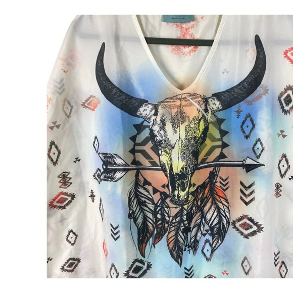 Camilla Tree Texas Longhorn Fringe Hem Tunic - Picture 4 of 7